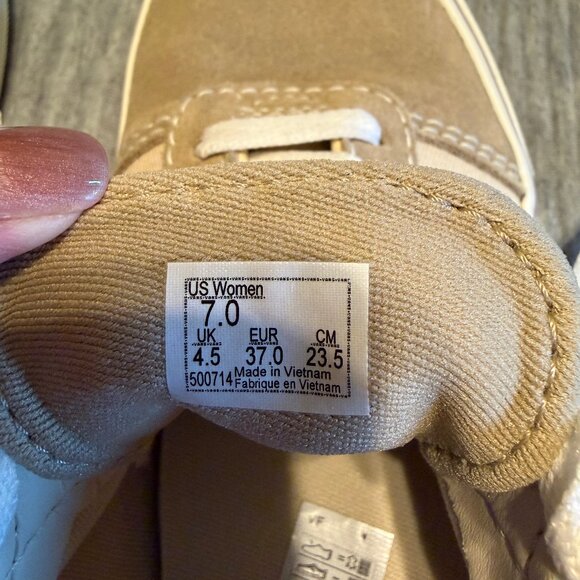 Womens Vans size 7 Old Skool Shoes Khaki and Tan - Picture 8 of 9